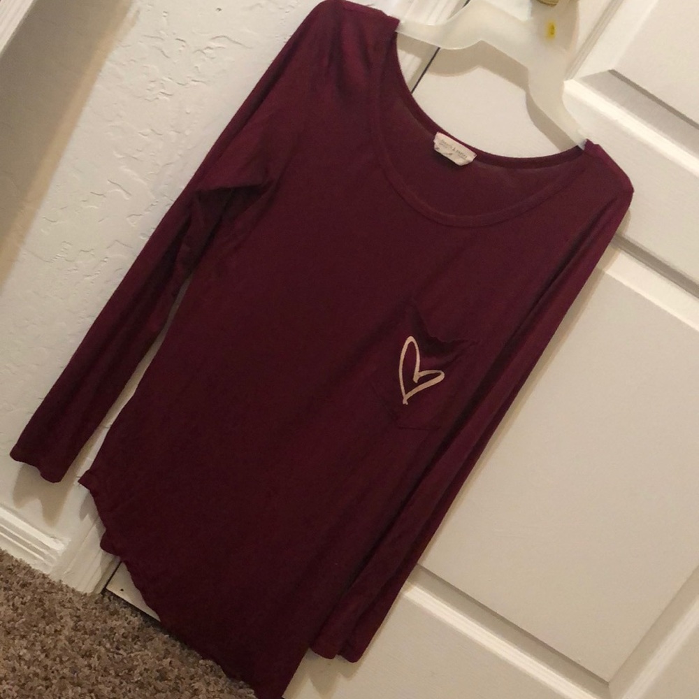 Burgundy Long Sleeved Tube Dress